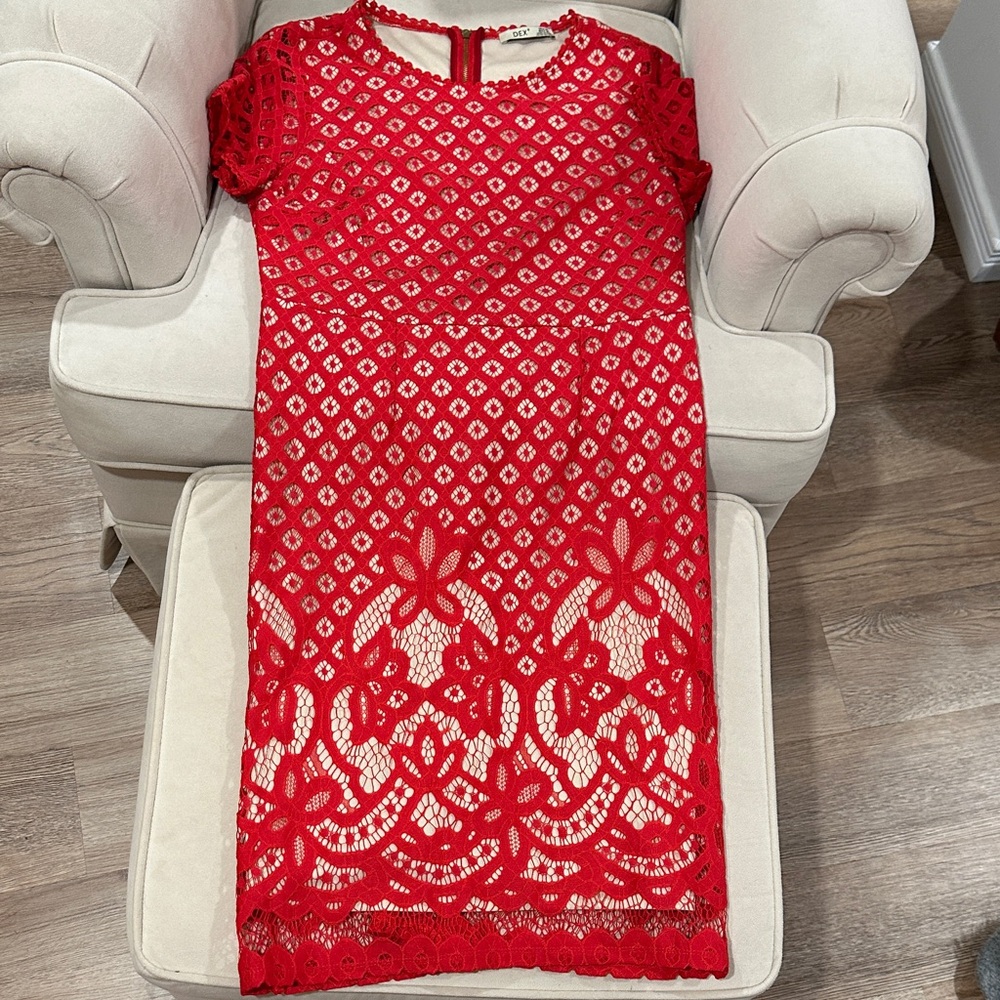 Dex Red Lace Dress